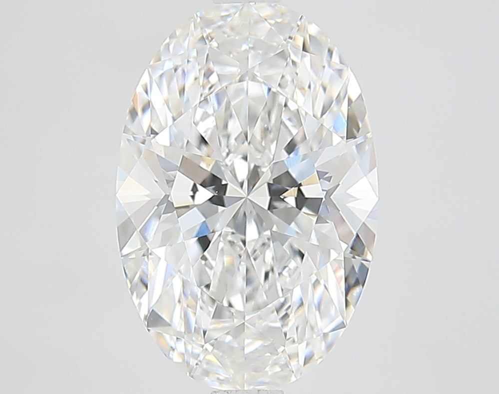 2.84 Carat Oval Lab Diamond with  Cut Diamond in 14KT  view 1
