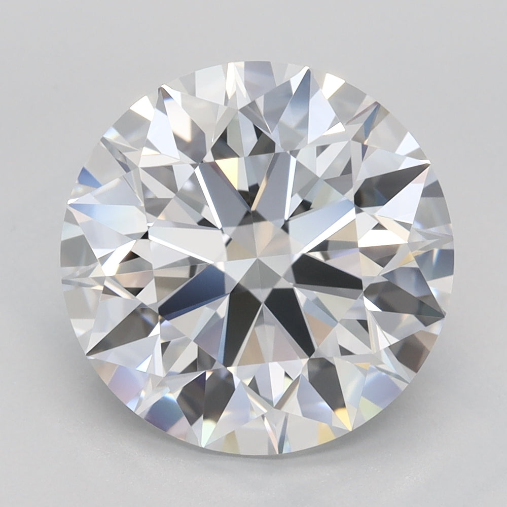 4.26 Carat Round Lab Diamond with  Cut Diamond in 14KT  view 1
