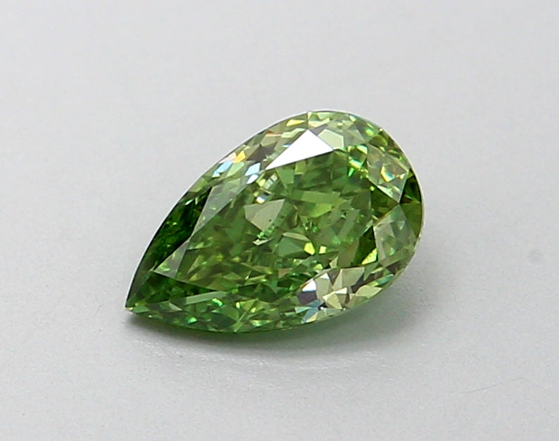 0.51 Carat Pear Lab Diamond with  Cut Diamond in 14KT  view 1
