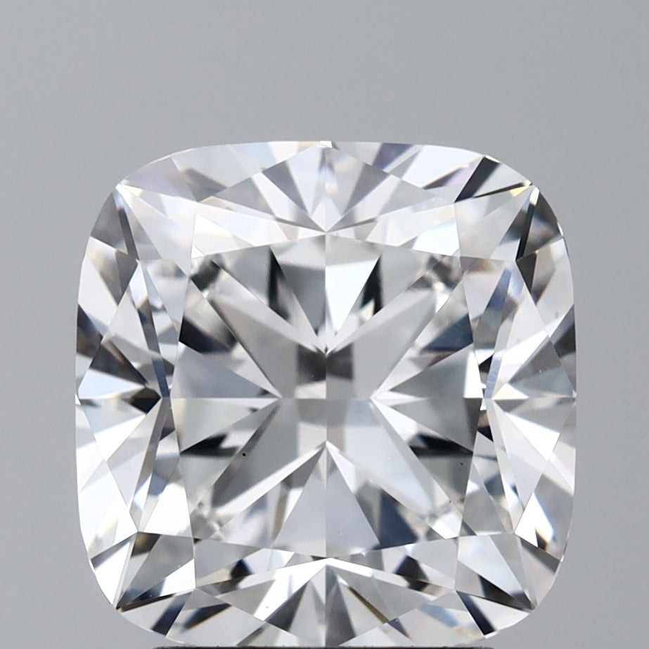 3.17 Carat Cushion Lab Diamond with  Cut Diamond in 14KT  view 1
