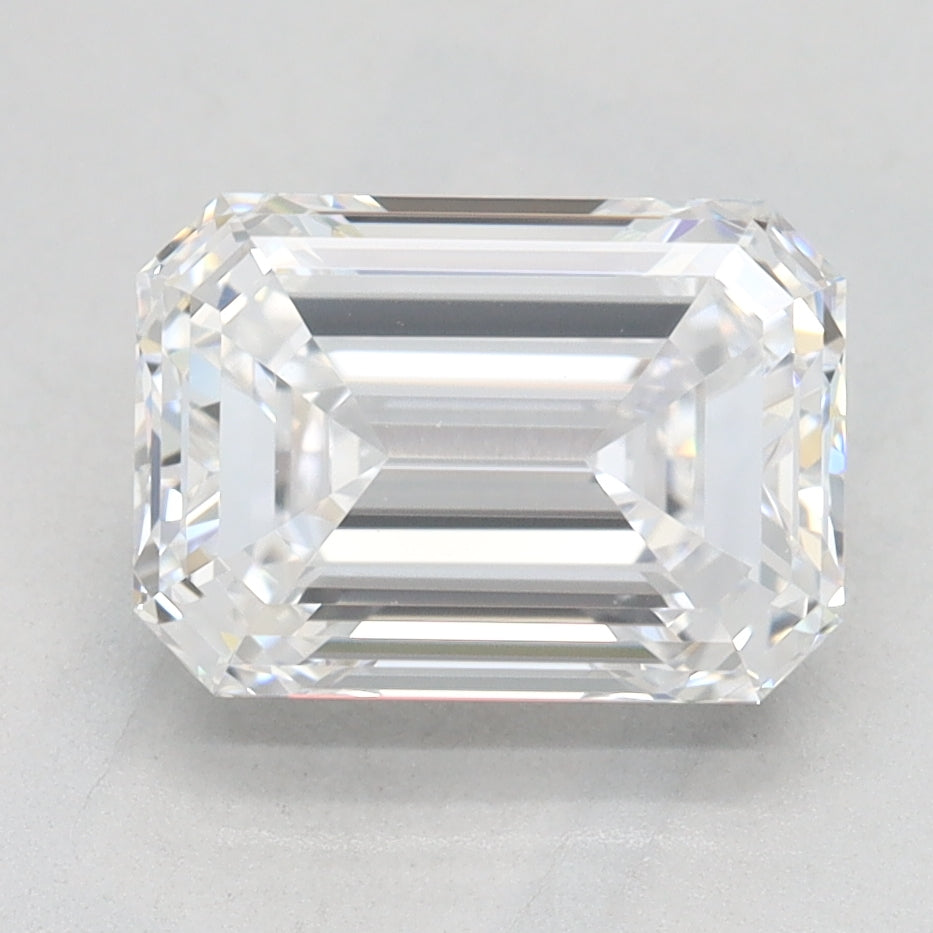 2.02 Carat Emerald Lab Diamond with  Cut Diamond in 14KT  view 1
