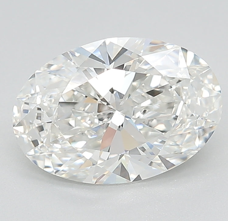 2.01 Carat Oval Lab Diamond with  Cut Diamond in 14KT  view 1
