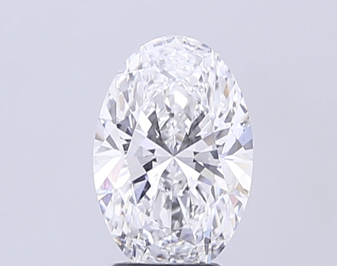 3.05 Carat Oval Lab Diamond with  Cut Diamond in 14KT  view 1
