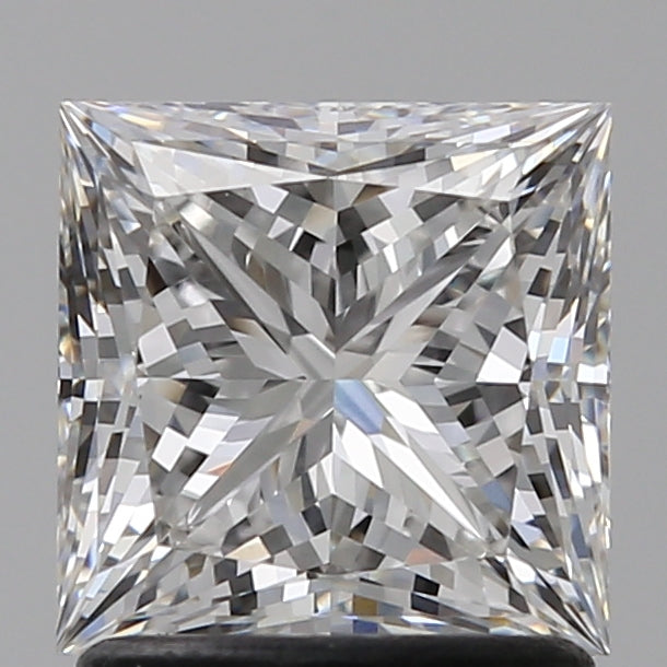 1.52 Carat Princess Lab Diamond with  Cut Diamond in 14KT  view 1
