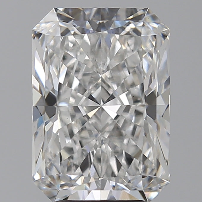4.58 Carat Radiant Lab Diamond with  Cut Diamond in 14KT  view 1
