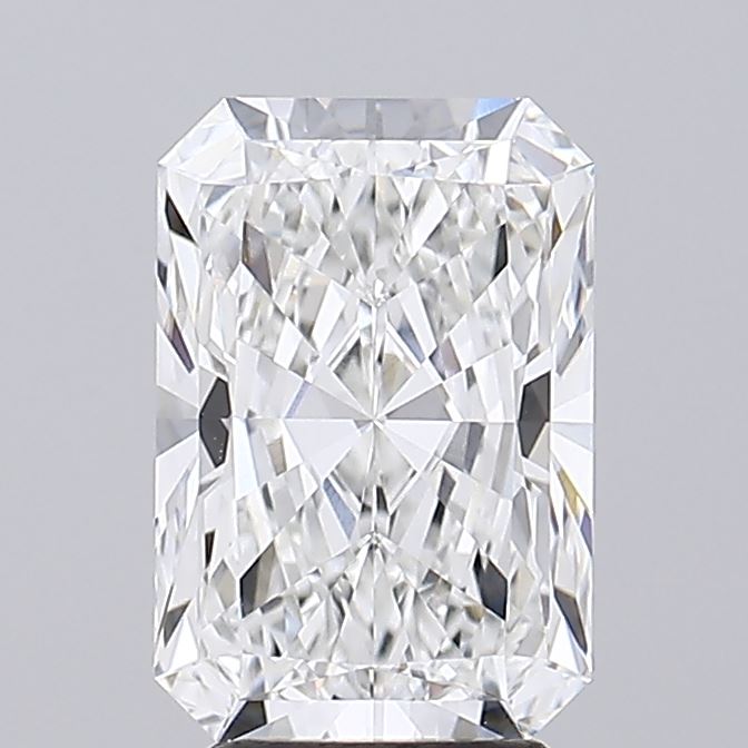 3.39 Carat Radiant Lab Diamond with  Cut Diamond in 14KT  view 1
