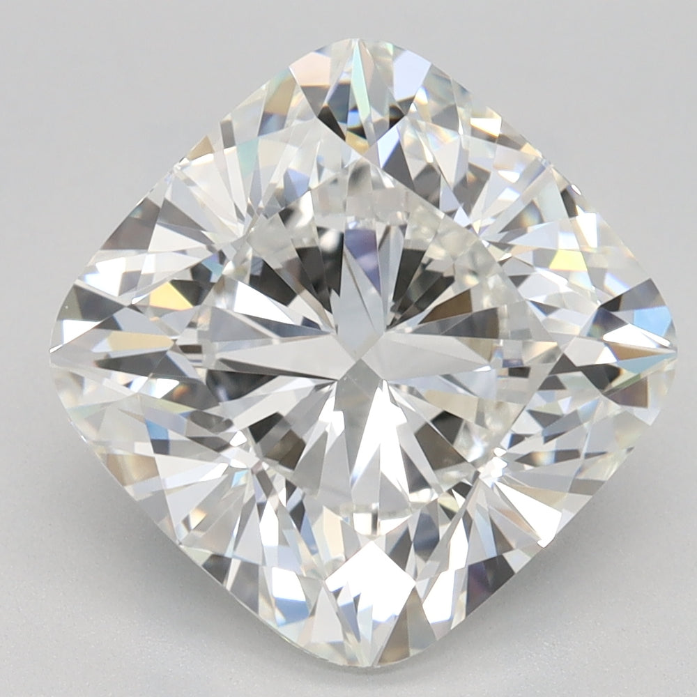 4.24 Carat Cushion Lab Diamond with  Cut Diamond in 14KT  view 1
