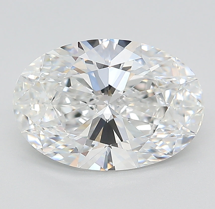 2.26 Carat Oval Lab Diamond with  Cut Diamond in 14KT  view 1
