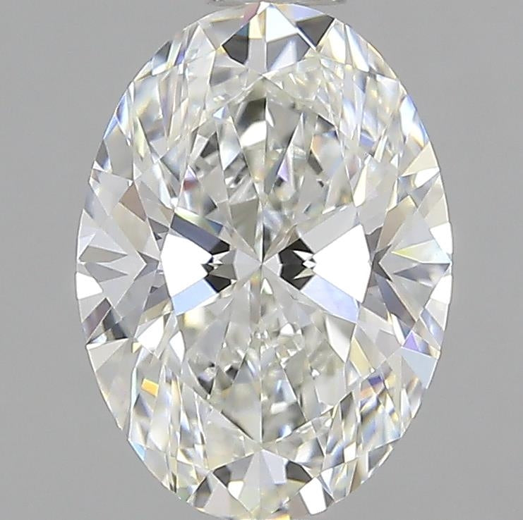 3.0 Carat Oval Lab Diamond with  Cut Diamond in 14KT  view 1
