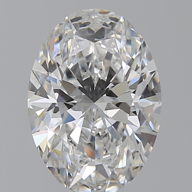 2.25 Carat Oval Lab Diamond with  Cut Diamond in 14KT  view 1
