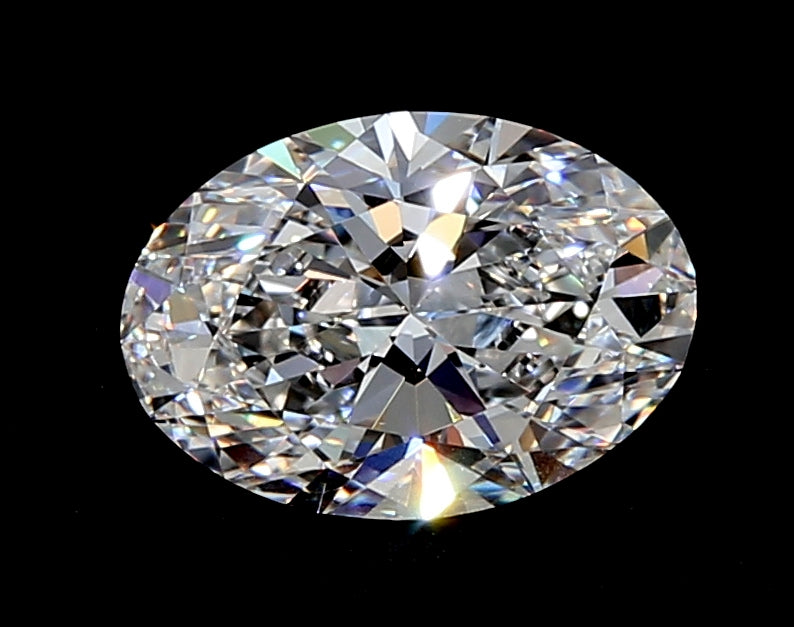 4.58 Carat Oval Lab Diamond with  Cut Diamond in 14KT  view 1
