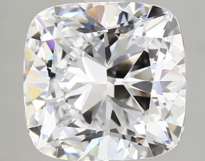3.06 Carat Cushion Lab Diamond with  Cut Diamond in 14KT  view 1
