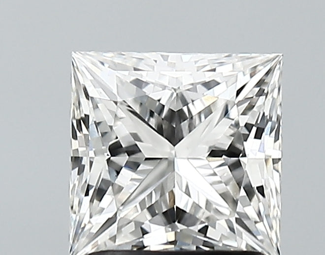 1.62 Carat Princess Lab Diamond with  Cut Diamond in 14KT  view 1
