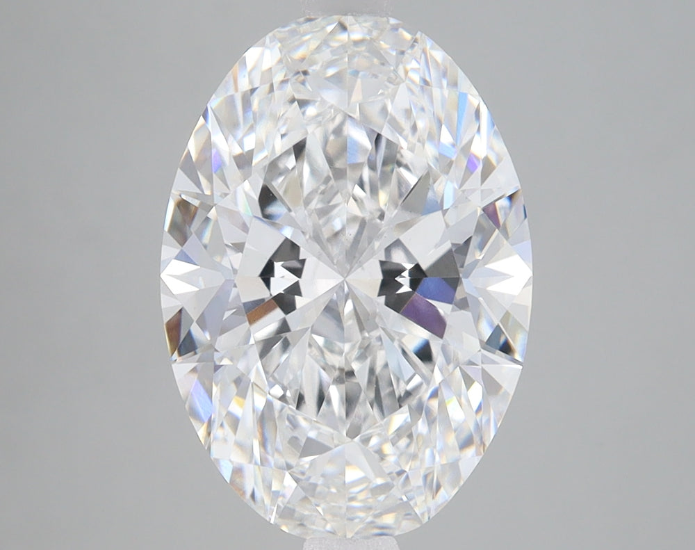 4.74 Carat Oval Lab Diamond with  Cut Diamond in 14KT  view 1
