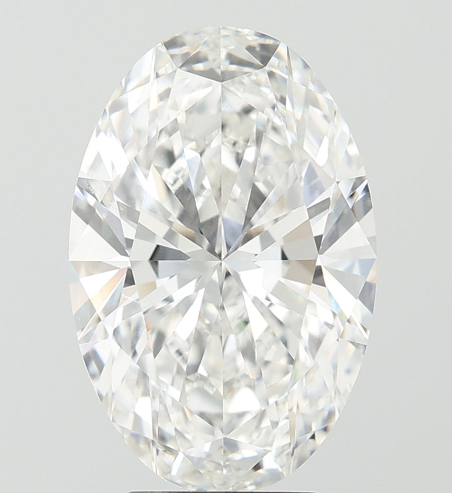 5.2 Carat Oval Lab Diamond with  Cut Diamond in 14KT  view 1

