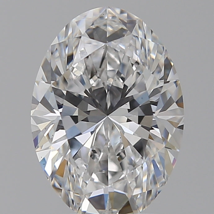 2.56 Carat Oval Lab Diamond with  Cut Diamond in 14KT  view 1
