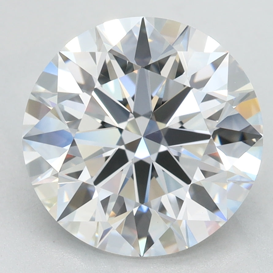 3.08 Carat Round Lab Diamond with  Cut Diamond in 14KT  view 1
