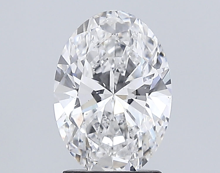 2.01 Carat Oval Lab Diamond with  Cut Diamond in 14KT  view 1
