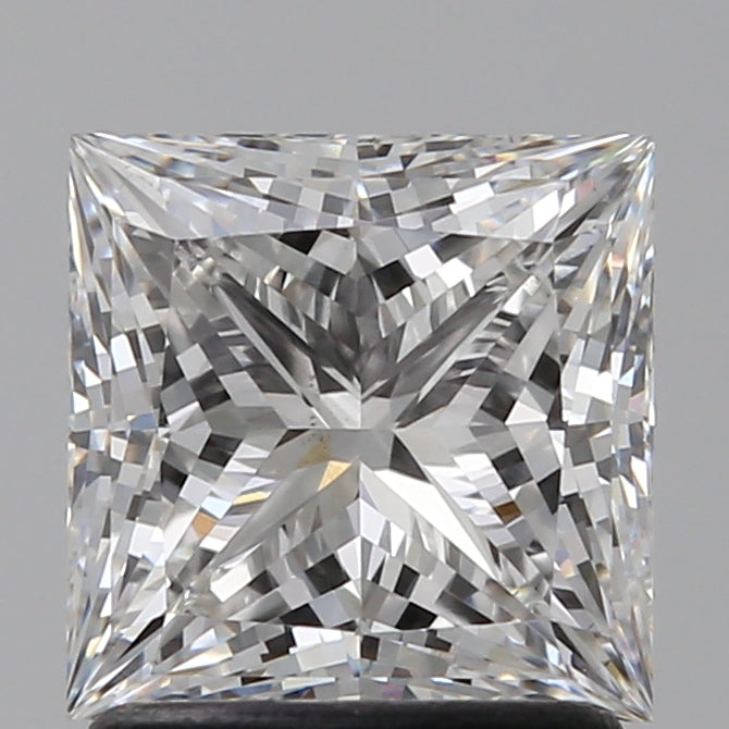 1.6 Carat Princess Lab Diamond with  Cut Diamond in 14KT  view 1
