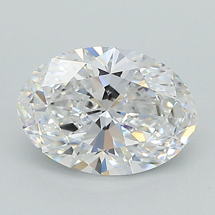 1.05 Carat Oval Lab Diamond with  Cut Diamond in 14KT  view 1

