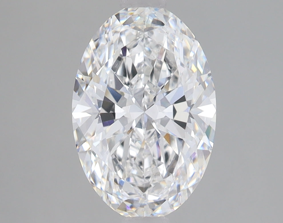 2.01 Carat Oval Lab Diamond with  Cut Diamond in 14KT  view 1
