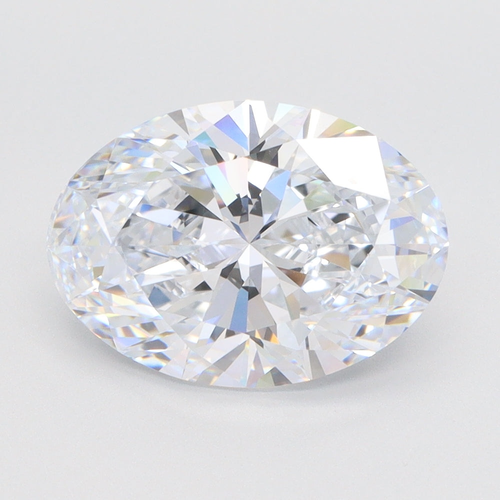 4.34 Carat Oval Lab Diamond with  Cut Diamond in 14KT  view 1
