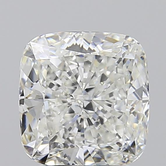 2.83 Carat Cushion Lab Diamond with  Cut Diamond in 14KT  view 1
