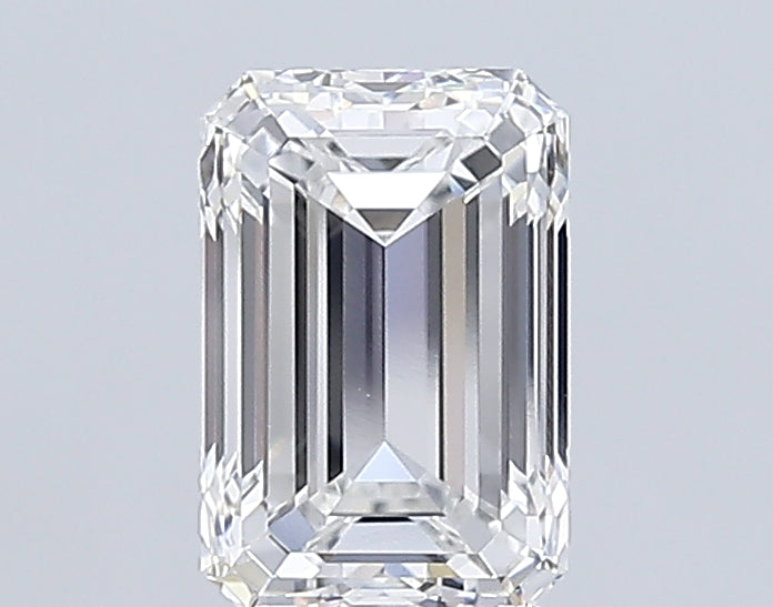 3.74 Carat Emerald Lab Diamond with  Cut Diamond in 14KT  view 1
