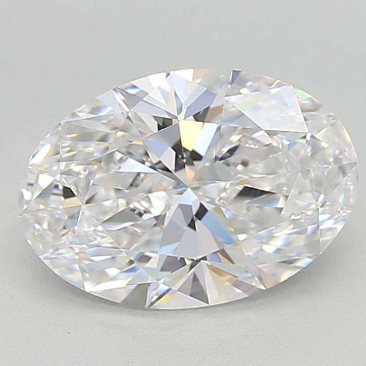 2.04 Carat Oval Lab Diamond with  Cut Diamond in 14KT  view 1
