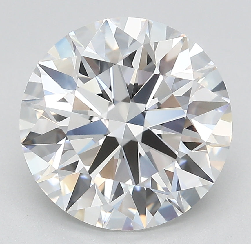 3.74 Carat Round Lab Diamond with  Cut Diamond in 14KT  view 1
