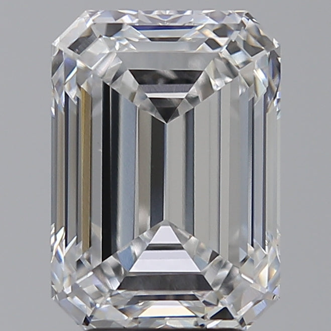 5.09 Carat Emerald Lab Diamond with  Cut Diamond in 14KT  view 1
