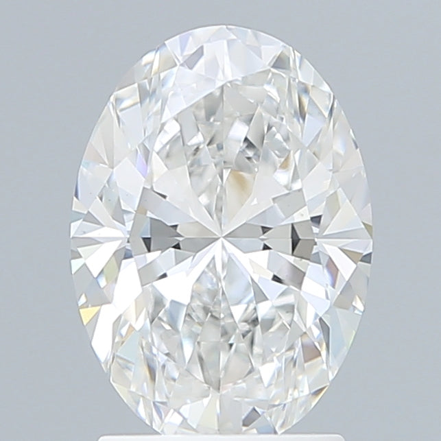 2.1 Carat Oval Lab Diamond with  Cut Diamond in 14KT  view 1
