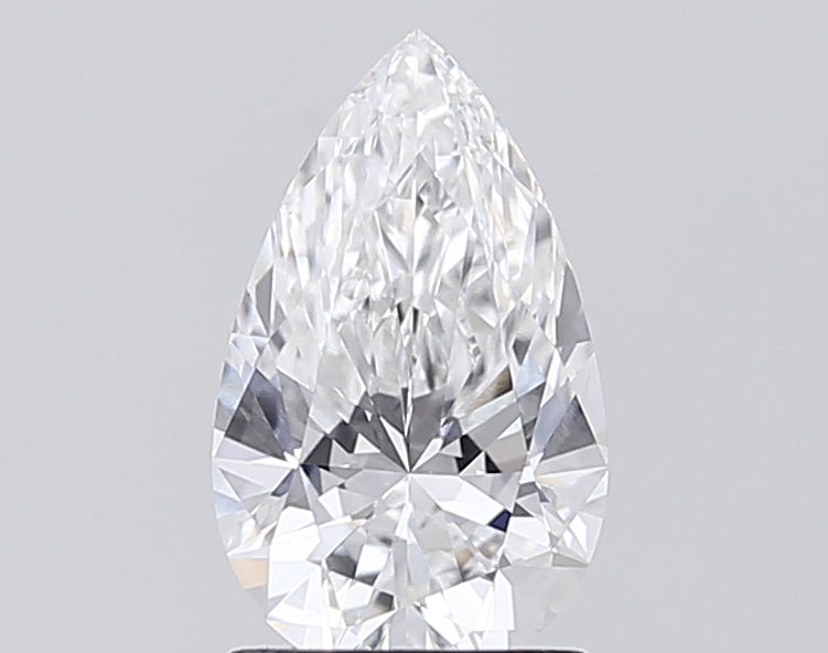 1.58 Carat Pear Lab Diamond with  Cut Diamond in 14KT  view 1
