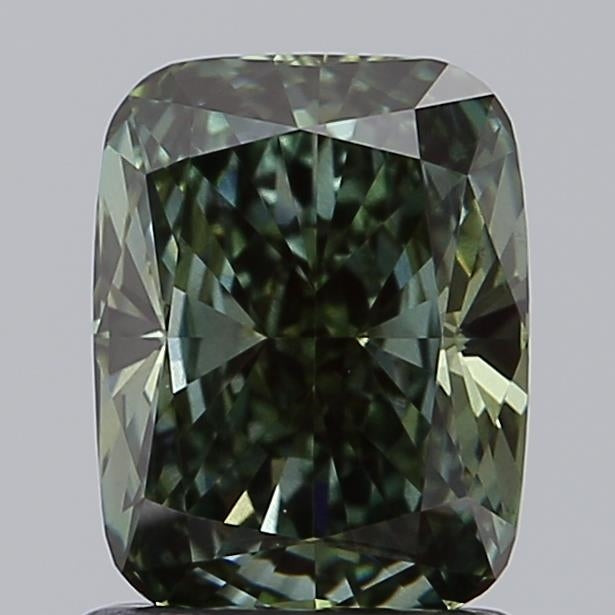 1.51 Carat Cushion Lab Diamond with  Cut Diamond in 14KT  view 1
