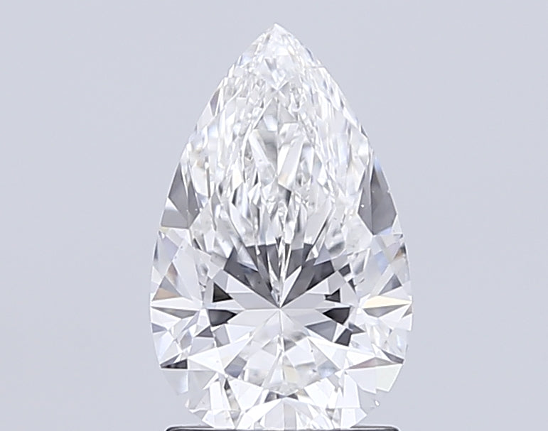 1.71 Carat Pear Lab Diamond with  Cut Diamond in 14KT  view 1
