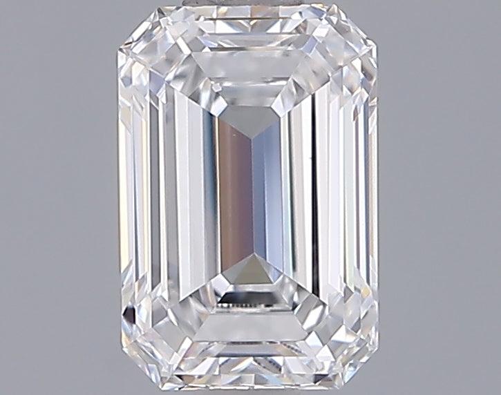 1.5 Carat Emerald Lab Diamond with  Cut Diamond in 14KT  view 1
