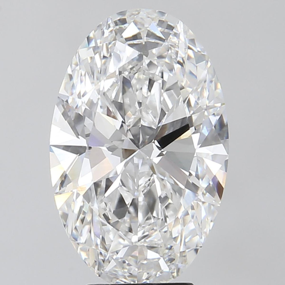 5.09 Carat Oval Lab Diamond with  Cut Diamond in 14KT  view 1

