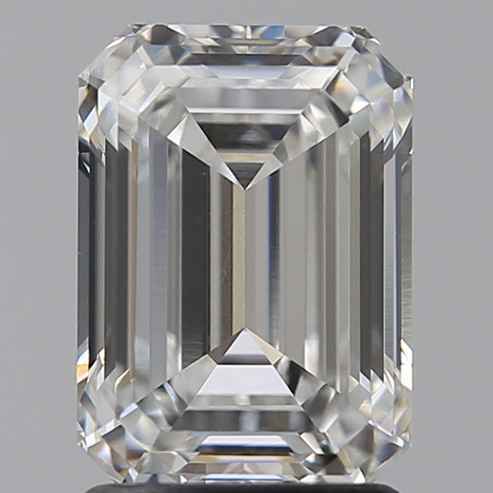 2.07 Carat Emerald Lab Diamond with  Cut Diamond in 14KT  view 1
