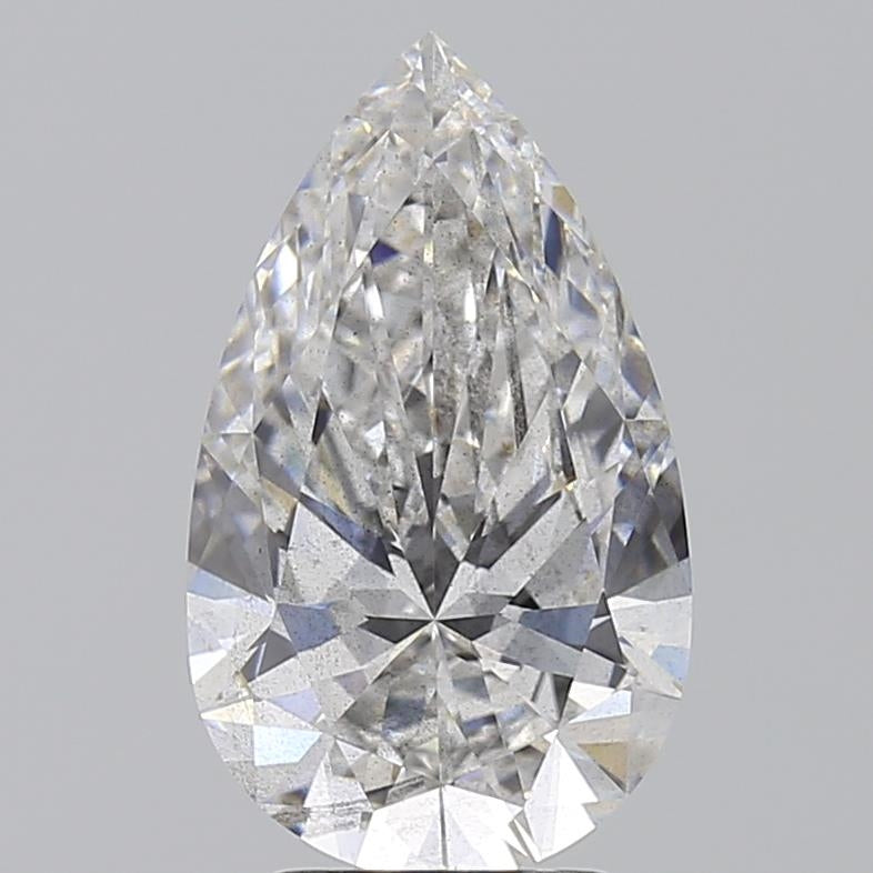 3.02 Carat Pear Lab Diamond with  Cut Diamond in 14KT  view 1
