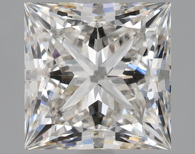 2.08 Carat Princess Lab Diamond with  Cut Diamond in 14KT  view 1
