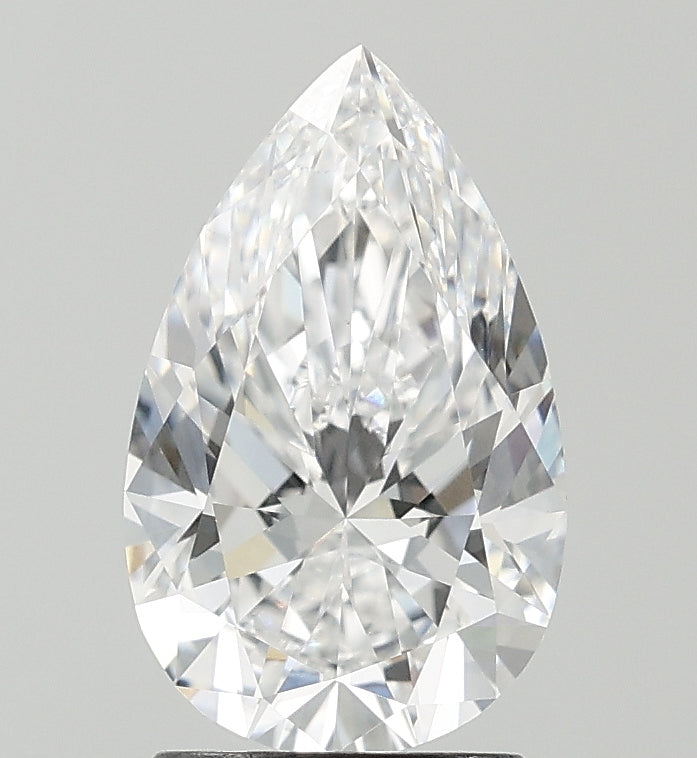 2.08 Carat Pear Lab Diamond with  Cut Diamond in 14KT  view 1
