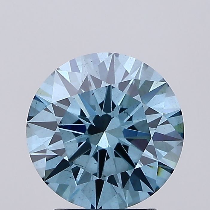 2.56 Carat Round Lab Diamond with  Cut Diamond in 14KT  view 1
