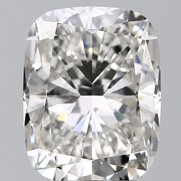 4.01 Carat Cushion Lab Diamond with  Cut Diamond in 14KT  view 1
