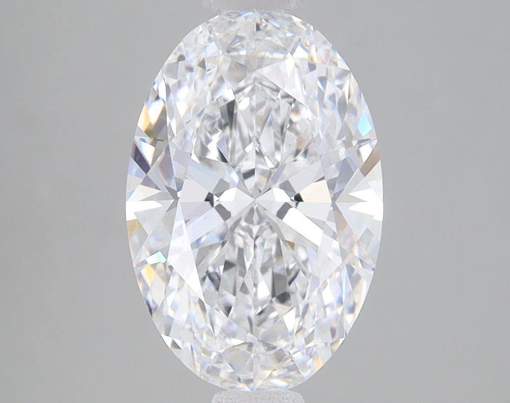 2.34 Carat Oval Lab Diamond with  Cut Diamond in 14KT  view 1
