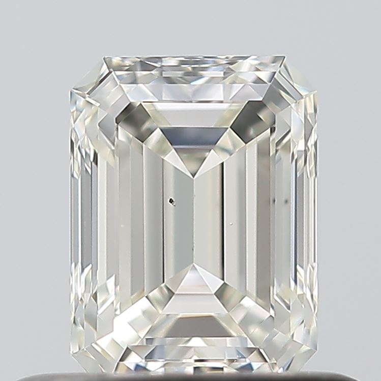 0.52 Carat Emerald Natural Diamond with  Cut Diamond in 14KT  view 1
