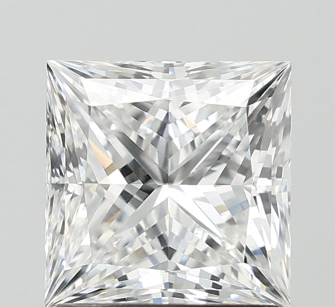 1.55 Carat Princess Lab Diamond with  Cut Diamond in 14KT  view 1
