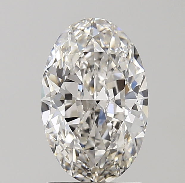 1.5 Carat Oval Natural Diamond with  Cut Diamond in 14KT  view 1
