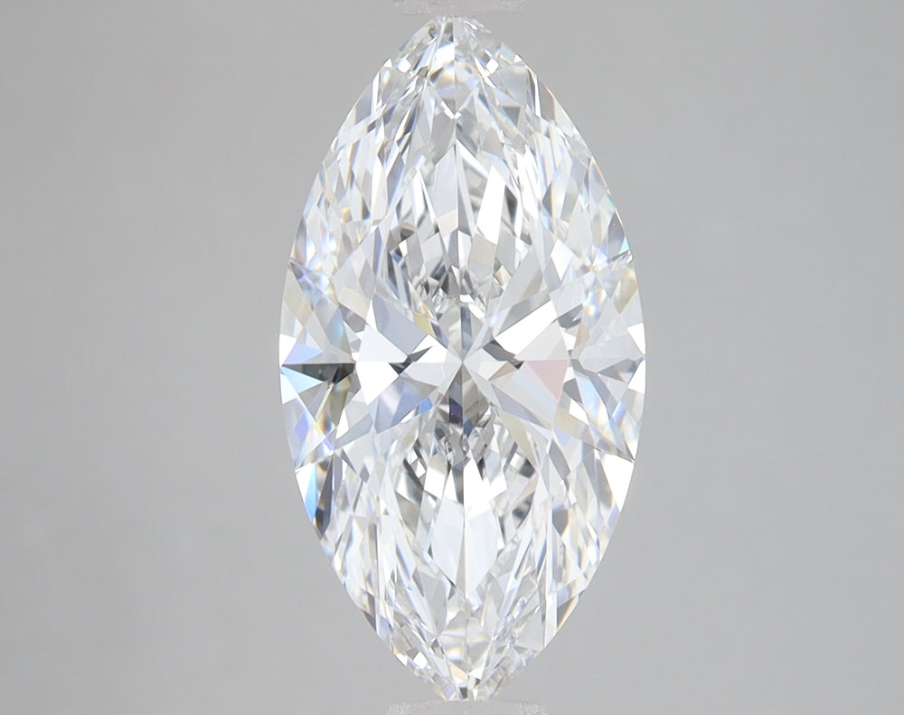 3.05 Carat Marquise Lab Diamond with  Cut Diamond in 14KT  view 1

