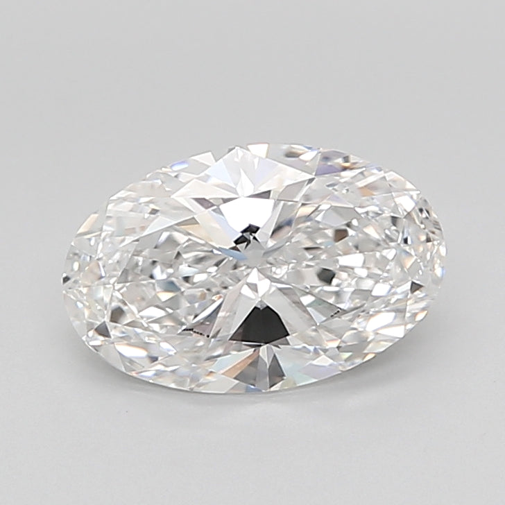2.35 Carat Oval Lab Diamond with  Cut Diamond in 14KT  view 1
