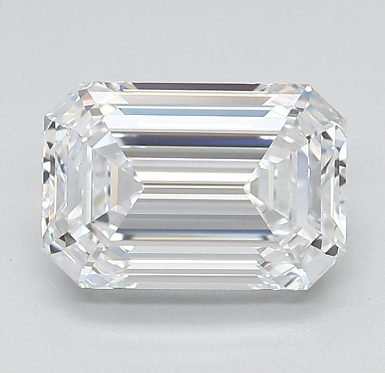 2.03 Carat Emerald Lab Diamond with  Cut Diamond in 14KT  view 1
